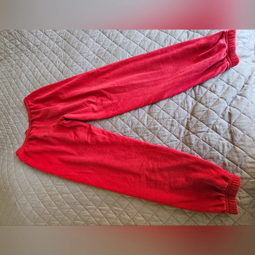 Jordan Red Cotton Loose Fit‎ Casual Sporty Outdoor Track Jogger Pants Sz M